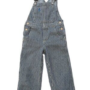 Oshkosh B'Gosh Railroad Striped Overalls Kids Size 5T